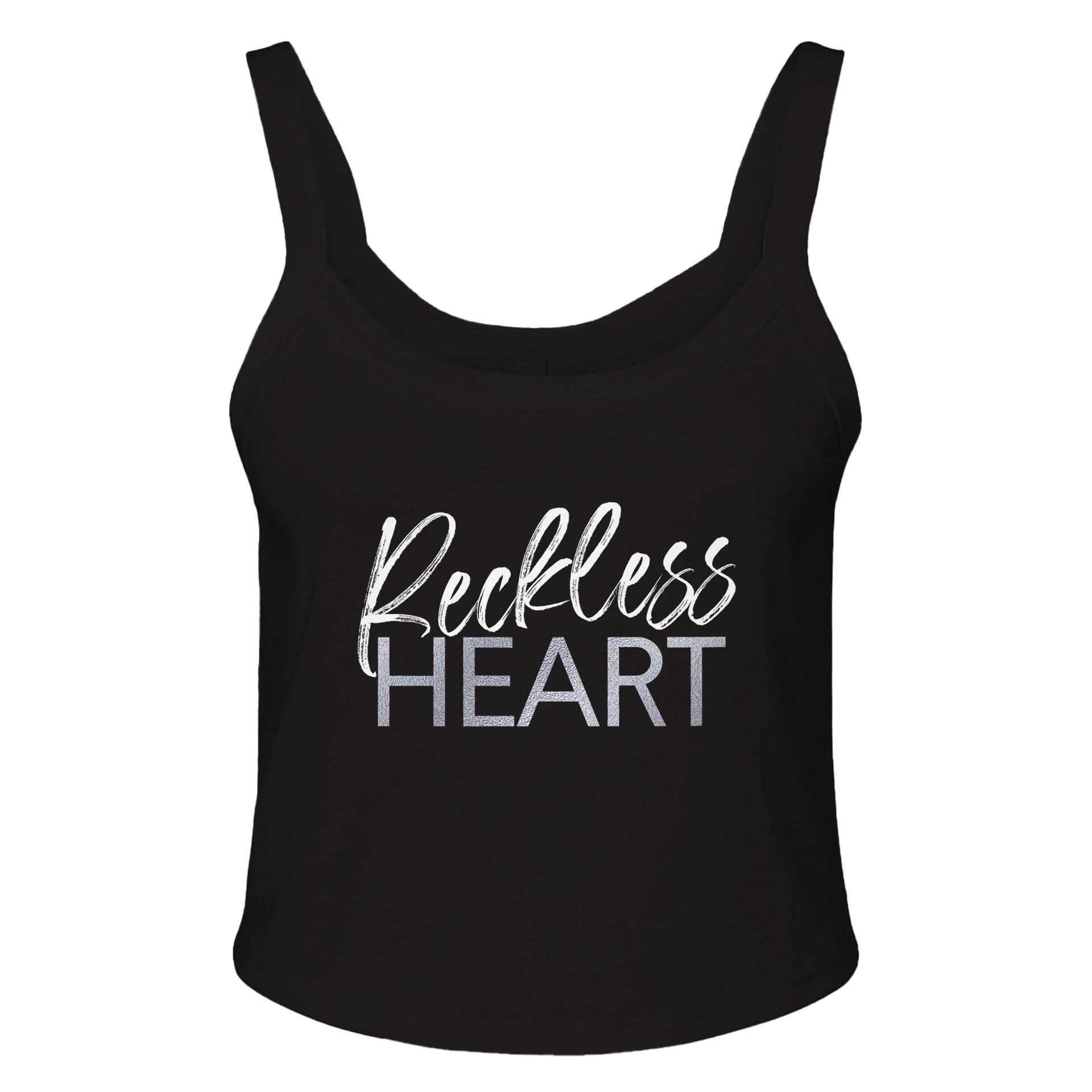Reckless Heart Women's Micro Ribbed Scoop Tank | Bella + Canvas